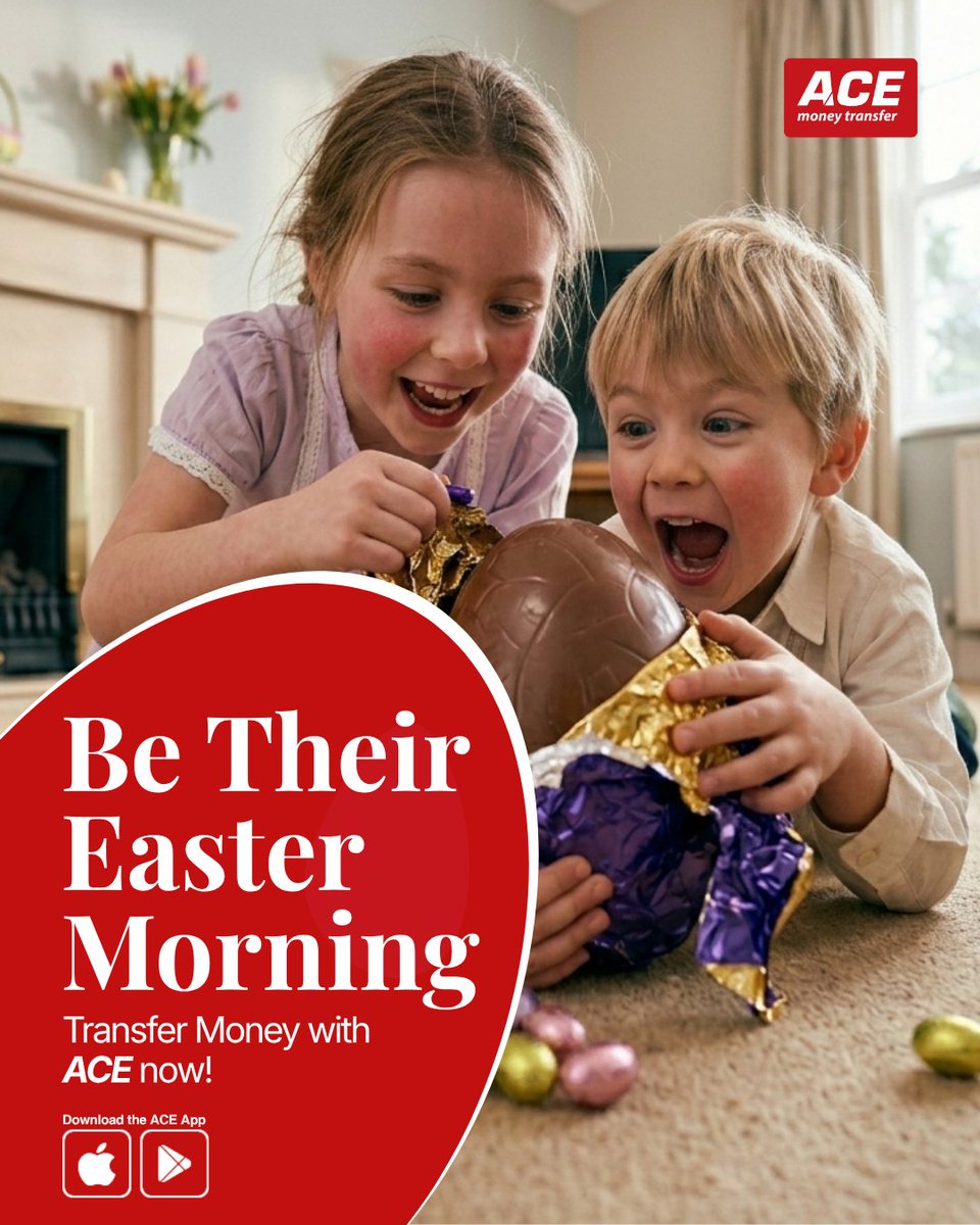 ACEMoneyTransfr's tweet image. Wishing you and your loved ones a joyful Easter filled with peace, happiness, and togetherness. May this season of hope and renewal bring blessings to every home.

Happy Easter from ACE Money Transfer.

#HappyEaster #SendMoneyHome #MoneyTransfer #FamilyFirst #ACEMoneyTransfer