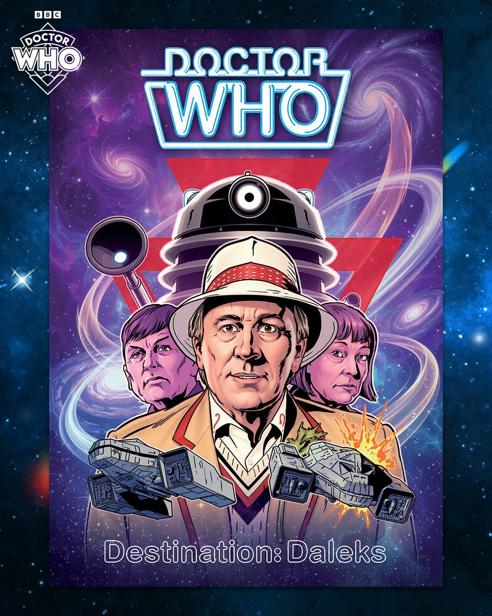 bbcdoctorwho's tweet image. DESTINATION: DALEKS continues! 

The Fifth Doctor and Tegan's Collection adventure gets a sequel comic written by Pete McTighe, exclusive with the latest issue of #DoctorWho Magazine 🤩

Find out more on the website ➡️ bbc.in/4tj207t