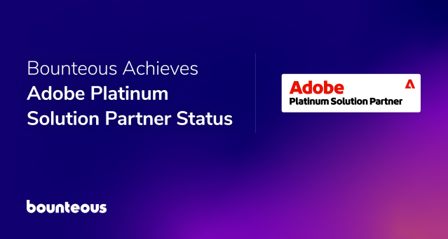 KellyJessop's tweet photo. Bounteous has achieved specialization in Adobe Customer Journey Analytics and has been elevated to Adobe Platinum Solution Partner, the highest tier in the Adobe Solution Partner Program. Thank you to everyone who contributed to achieving this recognition. https://t.co/rLSfG7cW7p https://t.co/qnqlgEw7o1