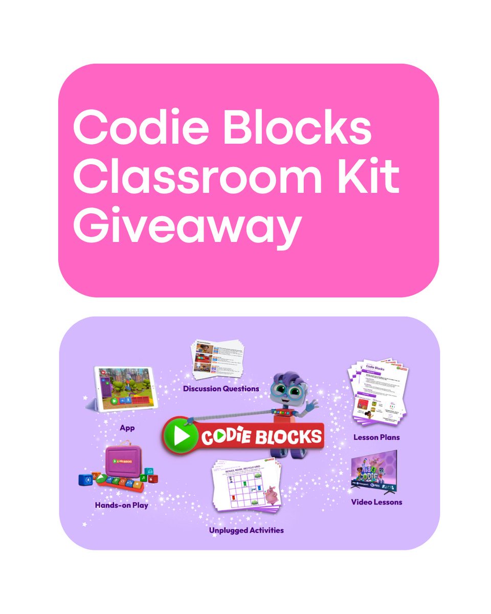 STEMfinity's tweet image. Win a Codie Blocks Classroom Kit ($995 value) for PreK-2!

Hands-on + digital STEM learning 👇
bit.ly/3PQ4xrn

📅 Ends April 30

#STEM #EdTech #Teachers