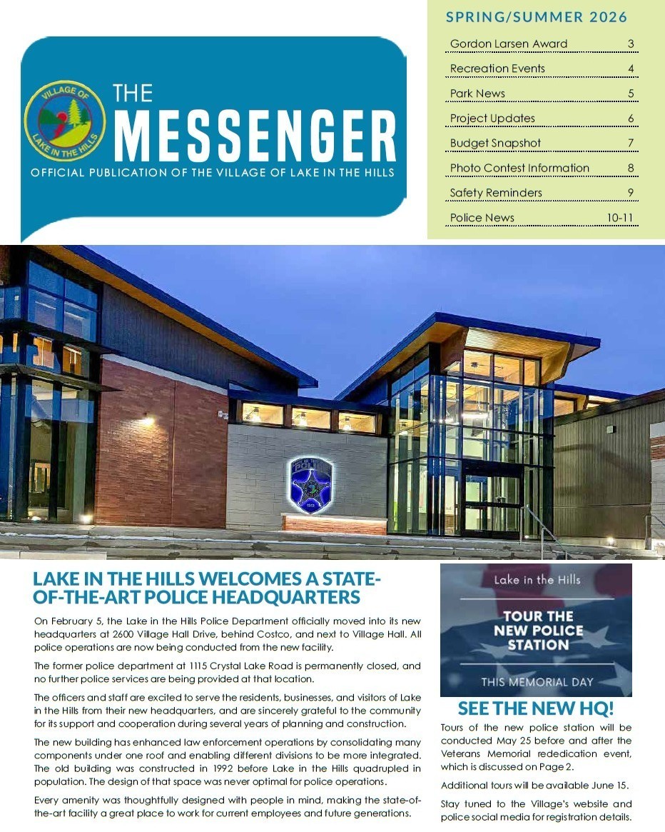 📬Watch your mailbox for the latest Messenger newsletter! 📬

Read about our new Police HQ, a Public Works open house, new businesses in town, Parks &amp; Rec opportunities, and lots of other community news and updates! 😄

#CommunityBulletin #HometownHighlights #LoveWhereYouLive