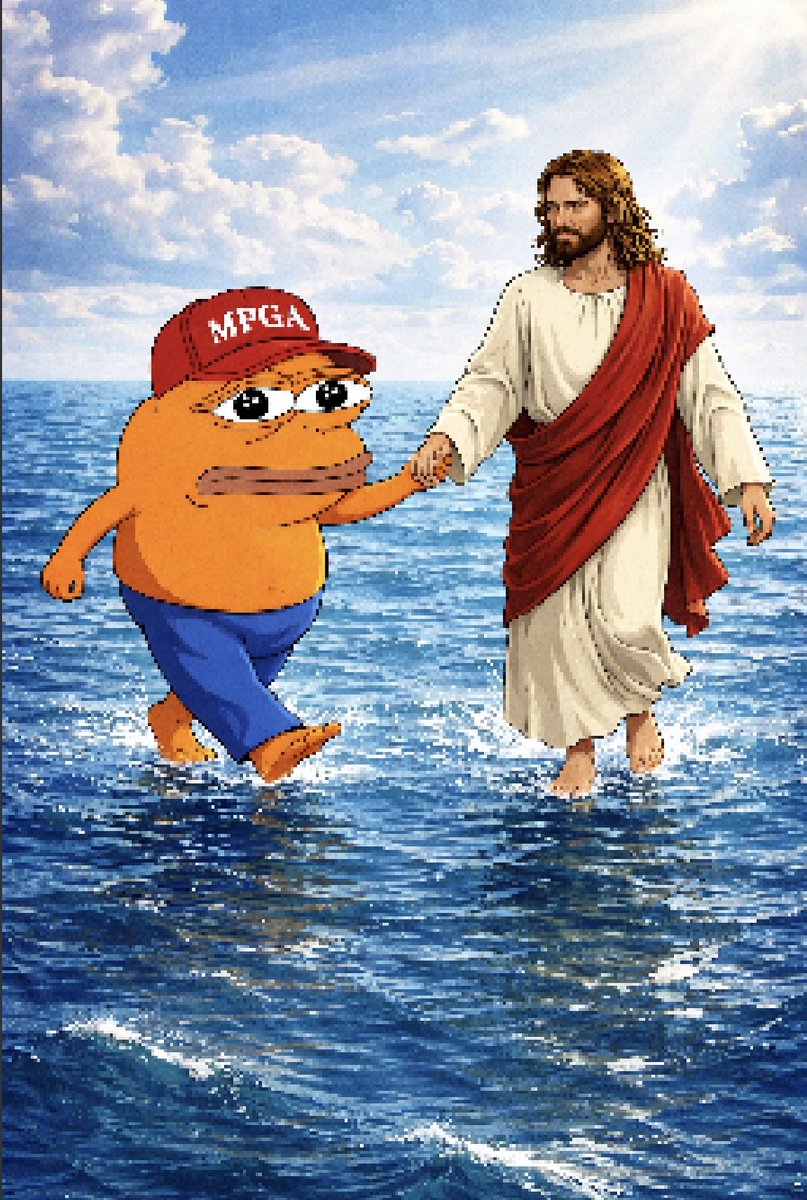 CharlieCod44690's tweet photo. 🚨 A miracle is happening… 🚨

From orange to green, the prophecy is real. 🌊🐸
Guided by faith, fueled by memes — Make Pepe Green Again (MPGA) is walking on water straight to the moon.
This isn’t just a coin… it’s a movement.

https://t.co/ayKZrrHcAh https://t.co/H725oaSSmb