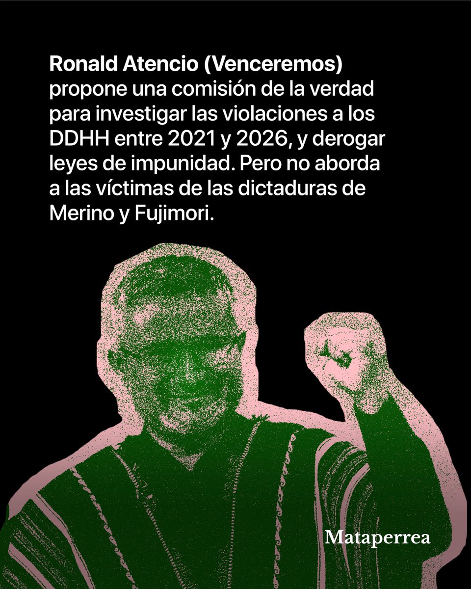 Mientras tanto, Roberto Sánchez y Ronald Atencio plantean la creación de una comisión de la verdad que investigue las violaciones a los derechos humanos en las dictaduras.