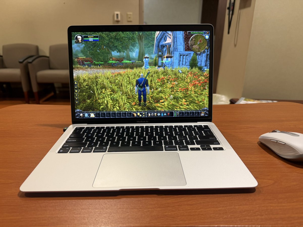 superbigpeter's tweet photo. If I have to sit at the doctors office for 5 hours I might as well run around the Elwynn Forest. @Warcraft https://t.co/LD6qZS5nda