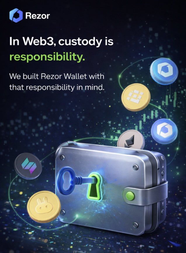 A lot of people treat custody like it’s just another option, but it’s deeper than that.
In Web3, it’s your responsibility.

That’s why <a href="/Rezor_Official/">Rezor</a> Wallet focuses on giving you real control, not just access.

Simple to use, secure where it matters, and fully in your hands.
The