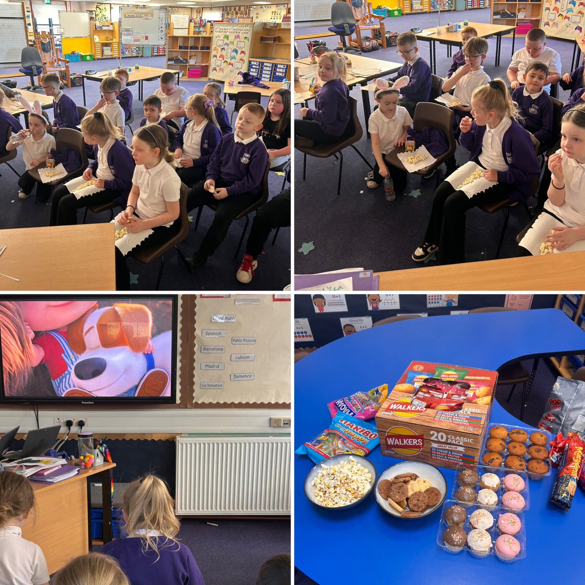APPSMissYoung's tweet photo. Primary 3 had a fun filled day for Miss Young’s last day with a party, bouncy castle and movie treat 🍿🎬 https://t.co/Zf5I9ljLNb