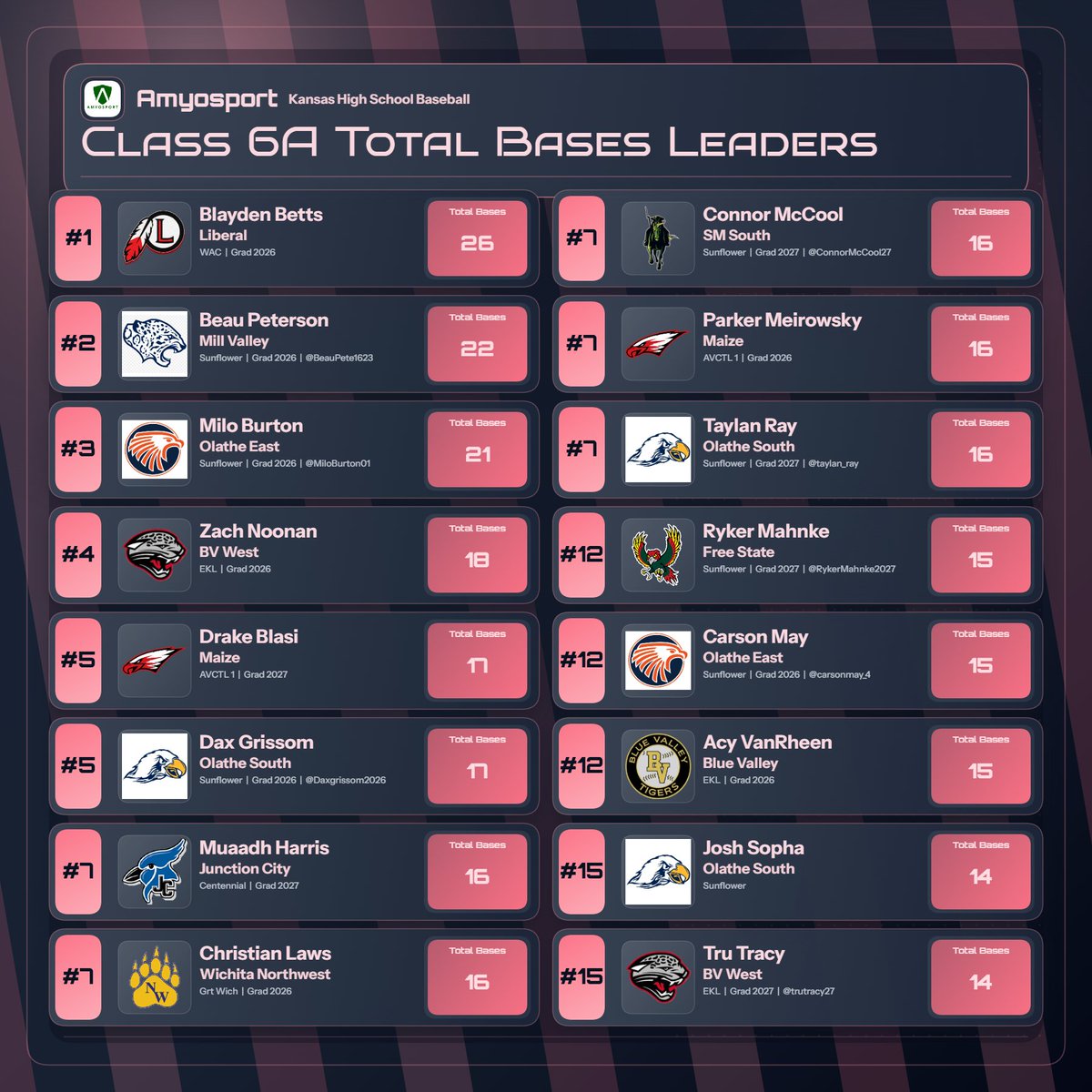 Amyosport KS HS Baseball tweet media