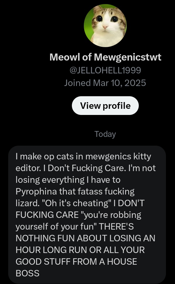 Mewgenics Takes & Confessions tweet media