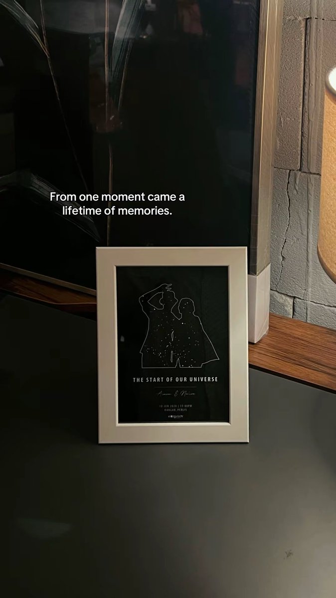astargeizerpro's tweet image. Day 170 of posting until the sentimental ones find me ♡

Every love story has a beginning — this was ours 💛✨

#starmap #custommade #sentimental #giftideas #bintang