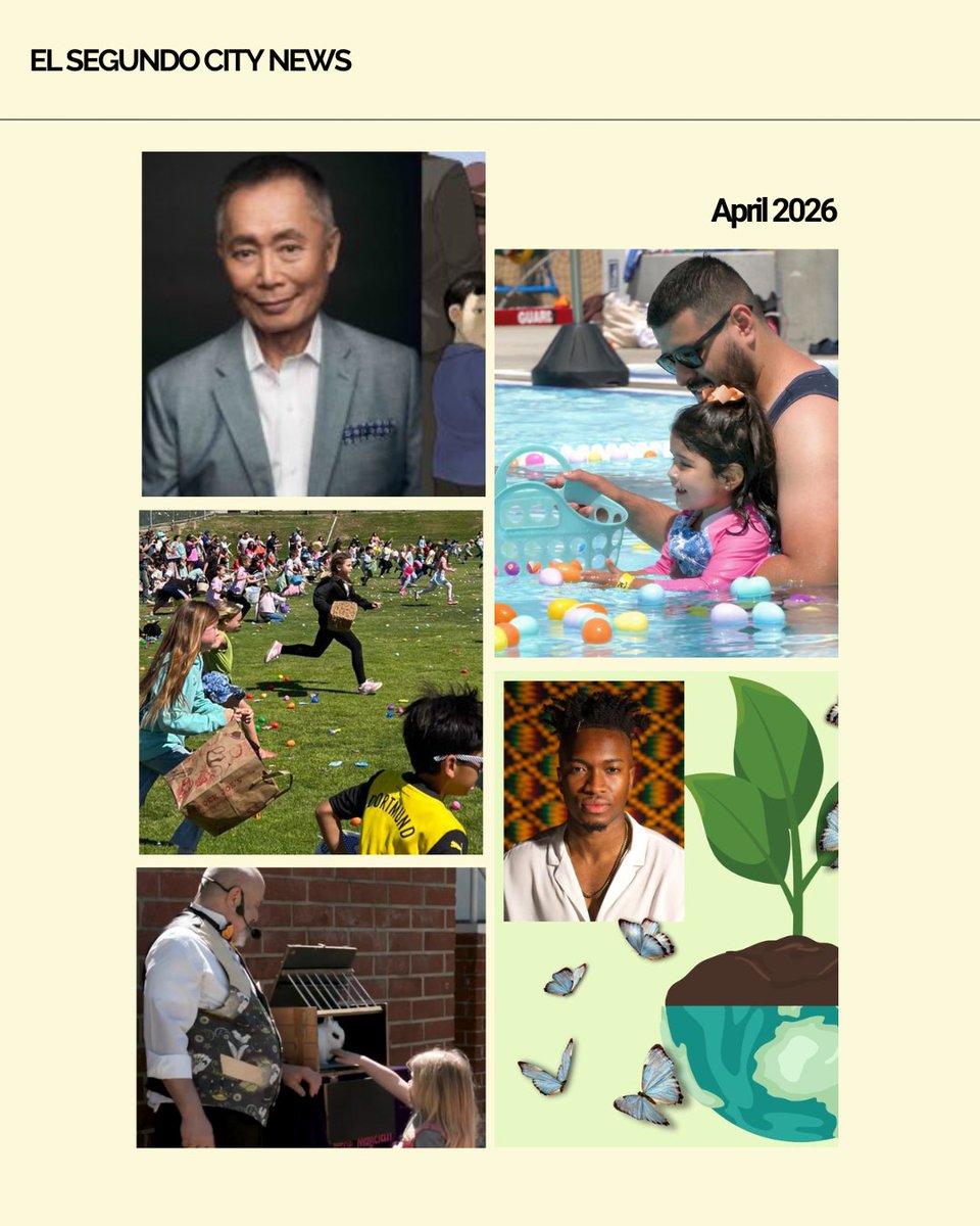 elsegundocity's tweet image. 🌻Check out some of April's City Newsletter highlights: One Book, One Coast Book Club featuring They Called Us Enemy by George Takei, three different egg hunts, spring break fun, and more! #ElSegundo #ElSegundoEvents

Read more here: lnks.gd/3/3TNZtt3