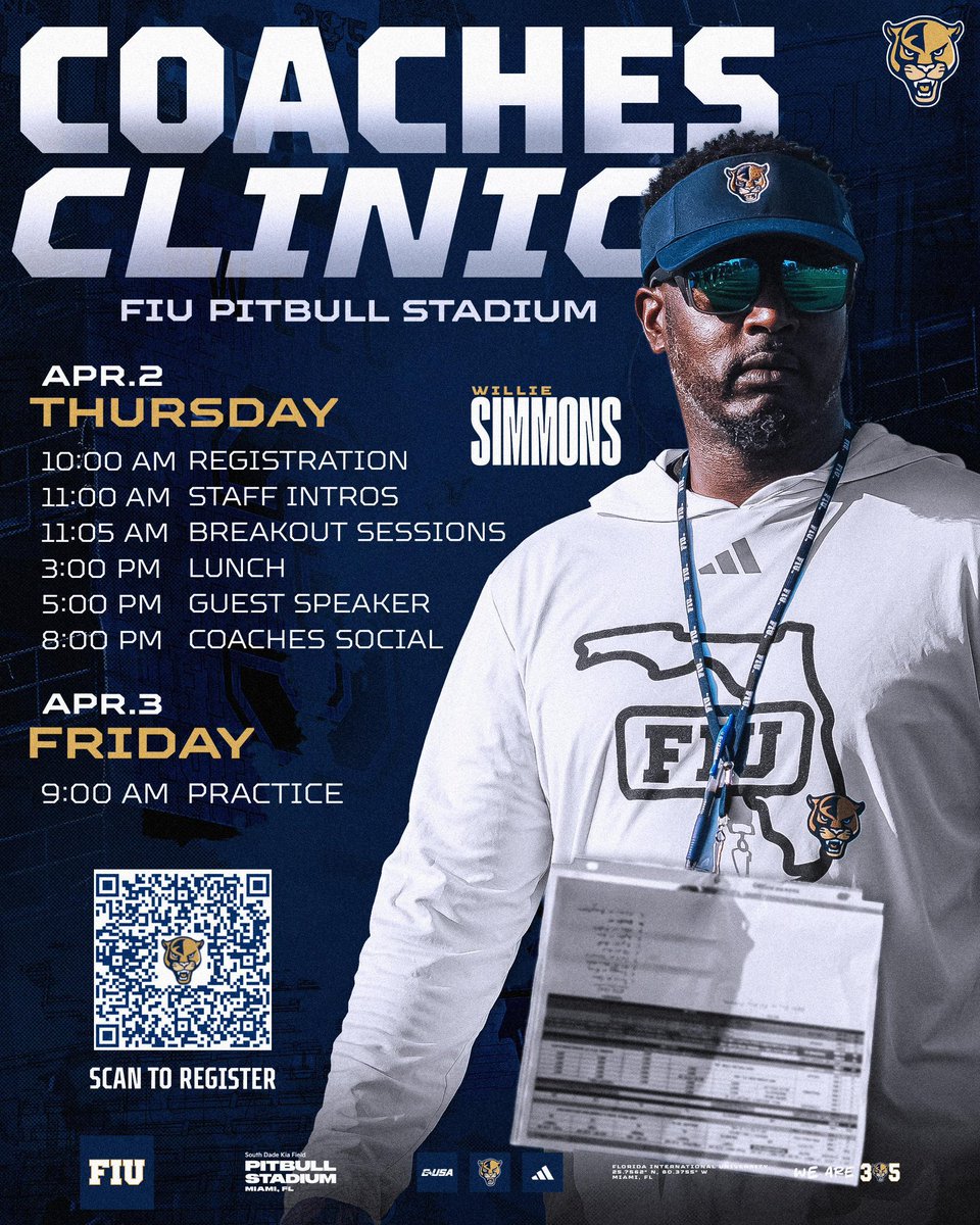 Sharing, learning and always growing!  High School coaches in the building today getting better!  FIU staff pouring into the South Florida coaching community at the <a href="/HCWillieSimmons/">Coach Willie Simmons</a> HS Coaching Clinic today and tomorrow! #pawsup #lockthecage