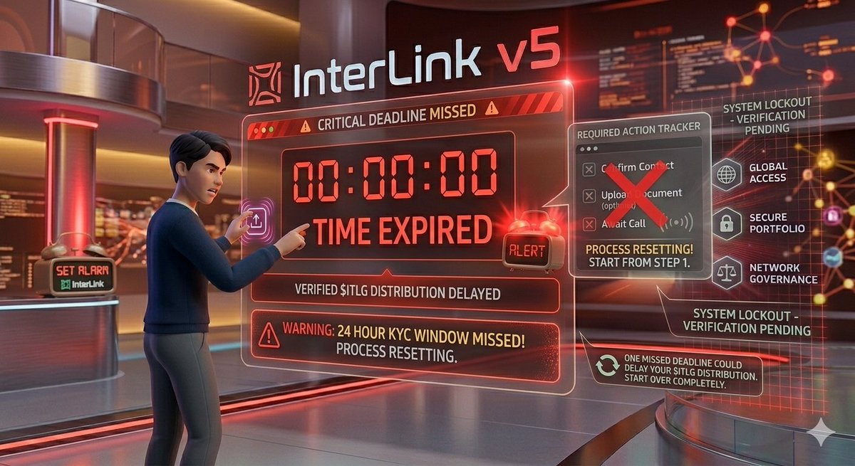 inter_link_bd's tweet photo. missing the 24 hour kyc window in 𝐈𝐧𝐭𝐞𝐫𝐋𝐢𝐧𝐤 means starting over completely. set an alarm. stay prepared. one missed deadline could delay your verified $ITLG distribution. 🔐

#InterLink #ITLG #ITL https://t.co/nGNydx2qej