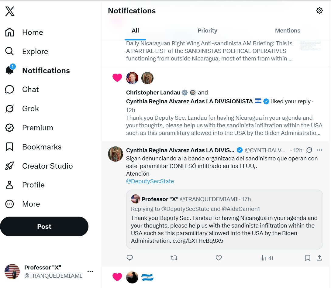 Milton R. Gonzalez, Professor "X" tweet media