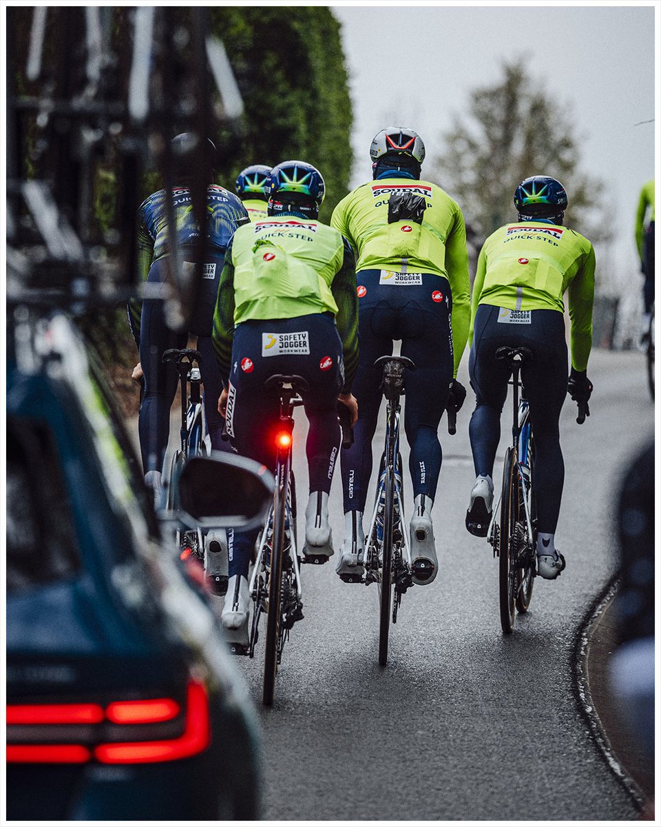 soudalquickstep's tweet photo. Cobbles. Cobbles. And yeah… more cobbles. 🪨⚡

→ Solid recon today, legs feeling good. We can’t wait for the biggest day on hometown roads. 🤩

#TheWolfpack | 📸Wout Beel https://t.co/7fTc1ezn2S