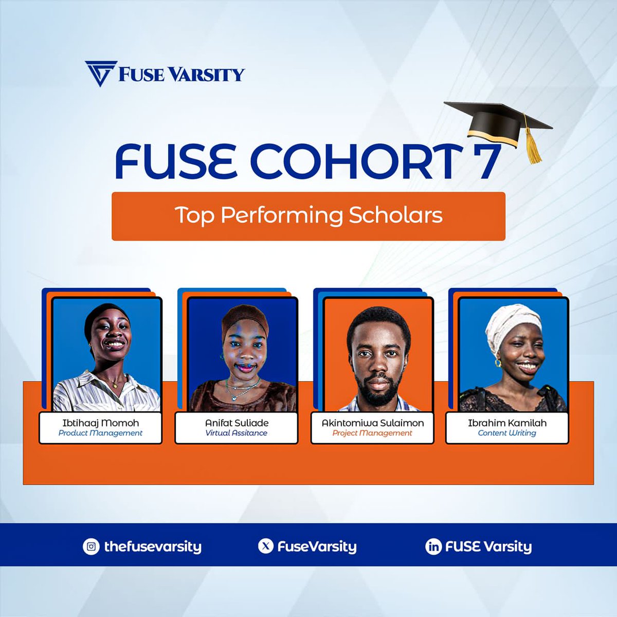 pmwithmohre's tweet image. My name is Ibtihaaj Ayomide Momoh.

I just graduated as a Top Performing Scholar from @TrybebyFUSE PM Programme with a 95.5% final grade (Grade A).

Now I'm ready for the next place to build.

Actively seeking remote &amp;amp; onsite PM opportunities. Let's connect.

#Product #OpenToWork
