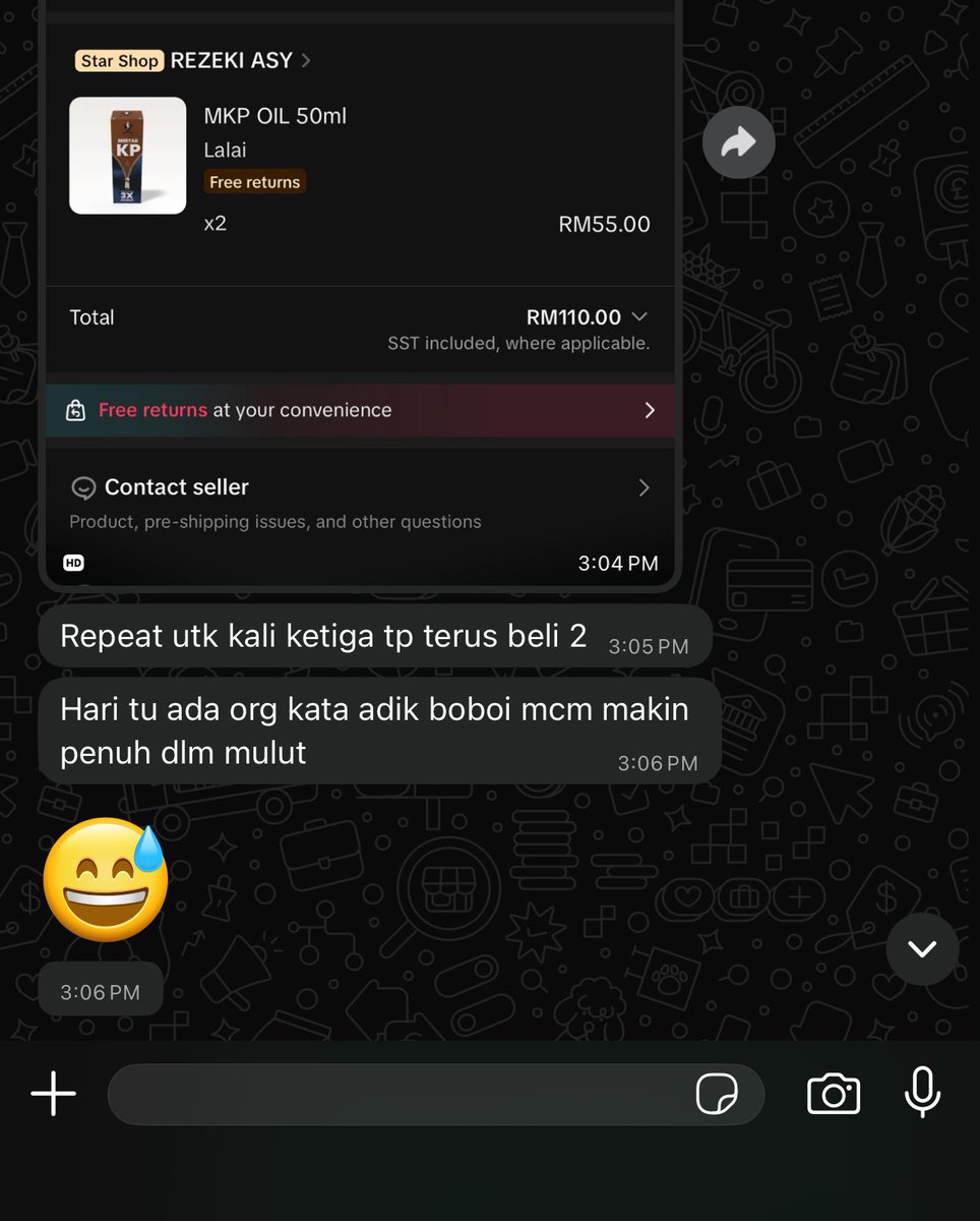 Dah 3x repeat this time dia beli 2 botol terus. 
Best feedback makin tebal partner kata mulut penuh 🤭 #kencangpadu
