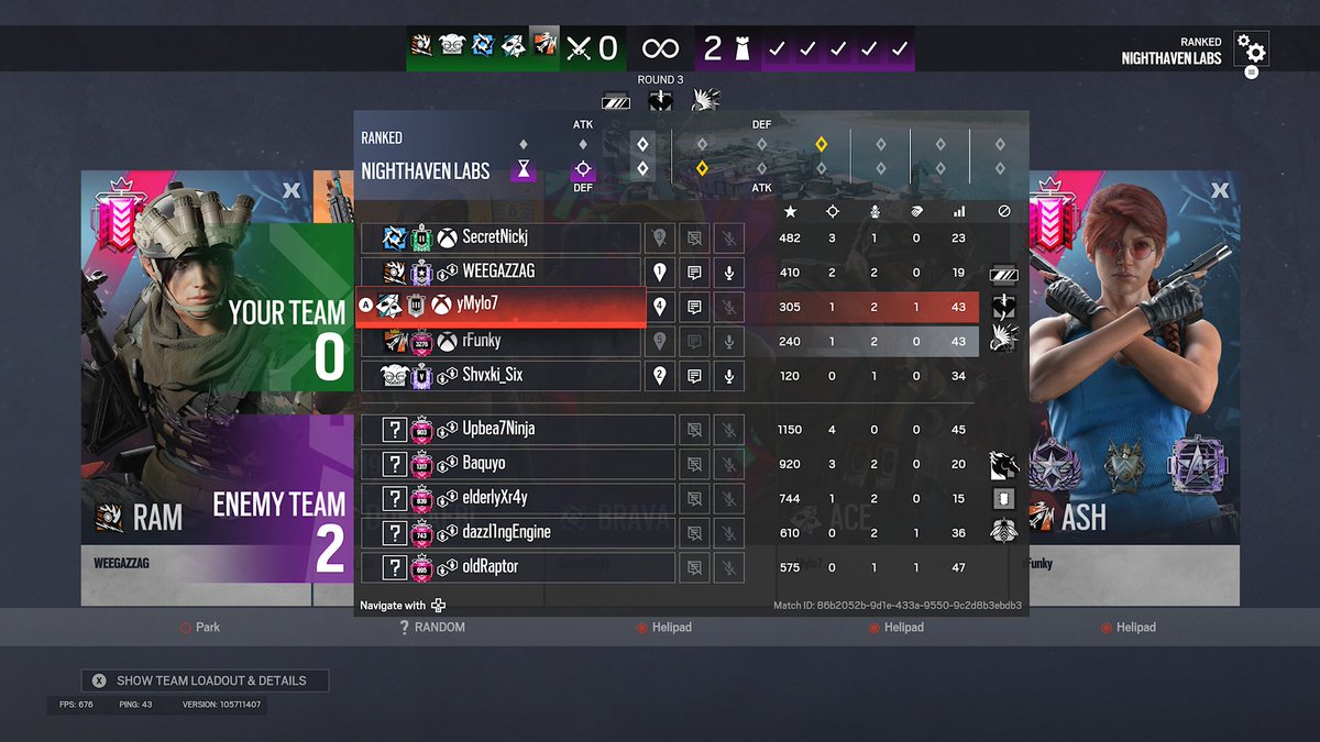 rFunky_'s tweet photo. @Rainbow6Game @R6esports so u guys genuinely think this is A FAIR matchmaking ? What's the point of playing the game when u play against xim and cronus ppl like what bro ? Every time I q these top champs. https://t.co/xycc95Z7vH