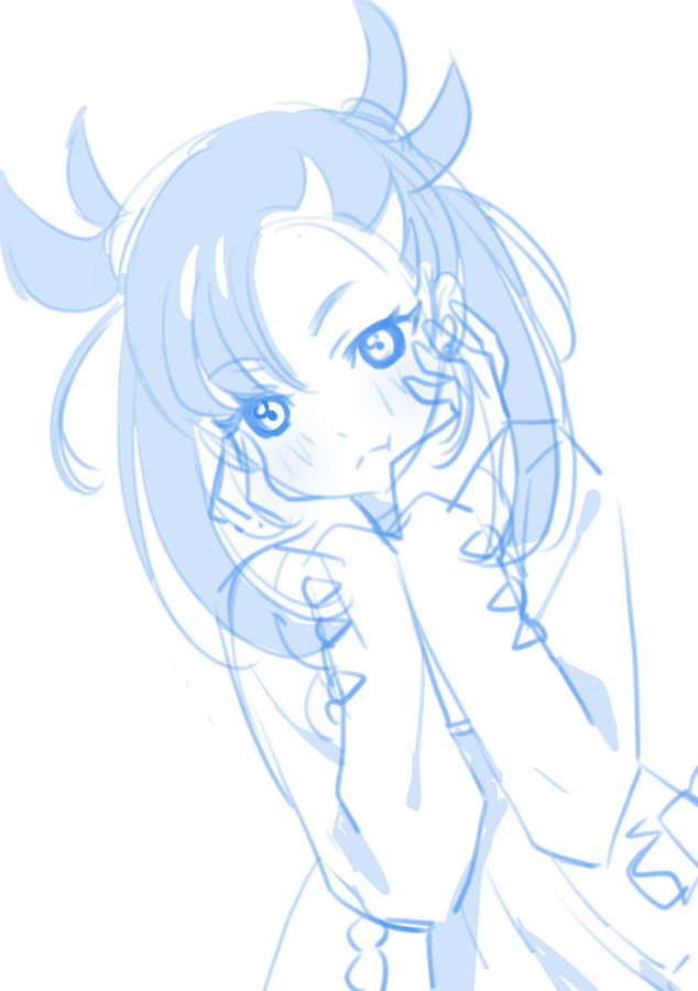 衝動的にマリィちゃんを描きたくなったので描いた下書き。