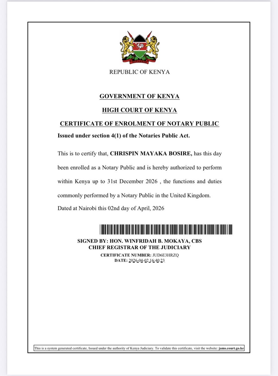 Chrispin Bosire, FOHN. tweet media