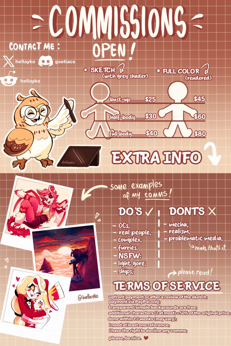 goetiacs's tweet photo. 🚨 EMERGENCY COMMISSIONS OPEN / COMISSÕES DE EMERGÊNCIA ABERTAS! 🚨 [ENG/BR🇧🇷]

I am urgently opening a few commission slots! More info below⬇️ (Mostly #HazbinHotel or #HelluvaBoss)

Please feel free to contact me in any DMs 💌 https://t.co/ZeeCB9zHg8