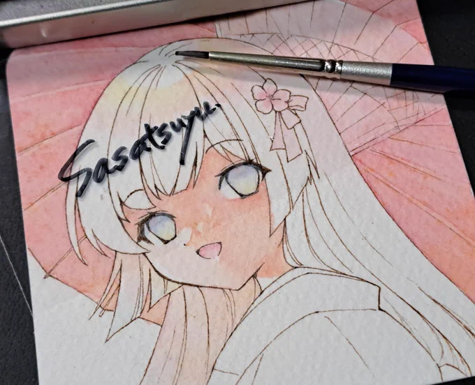 #wip 隙間じゃないやつも描いてます #アナログ水彩