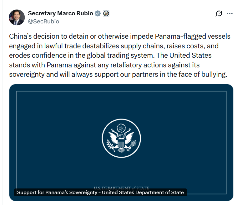 Before raising these questions, have you calculated the losses inflicted upon China—specifically the economic damage resulting from the United States coercing Panama into breaching a contract and forcibly seizing the port operation rights held by a Chinese enterprise? Have you