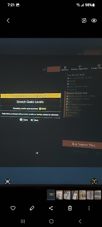 SlayerHuey's tweet photo. @TheDivisionGame I still cant buy the season pass and now its telling me that i can buy the stretch goals WTF Guys https://t.co/GMdh5n4n0a