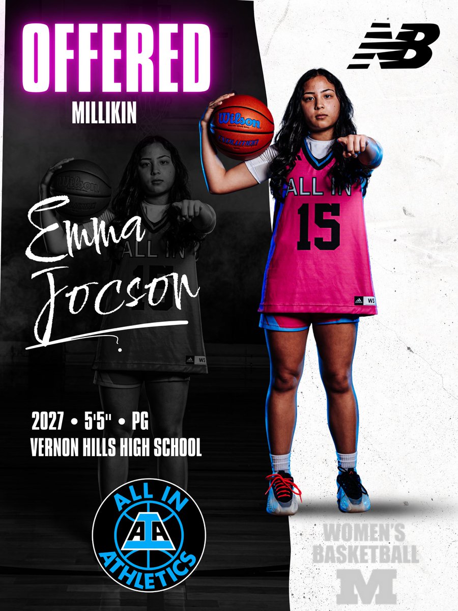 AIAelitegirls's tweet photo. Congrats to ALL IN 2027 Emma Jocson from Vernon Hills on her recent offer from Millikin. So proud of you @emma_jocson 
#ALLINfamily
@aiathletics 
@lp32_league https://t.co/q1pug8I8kI