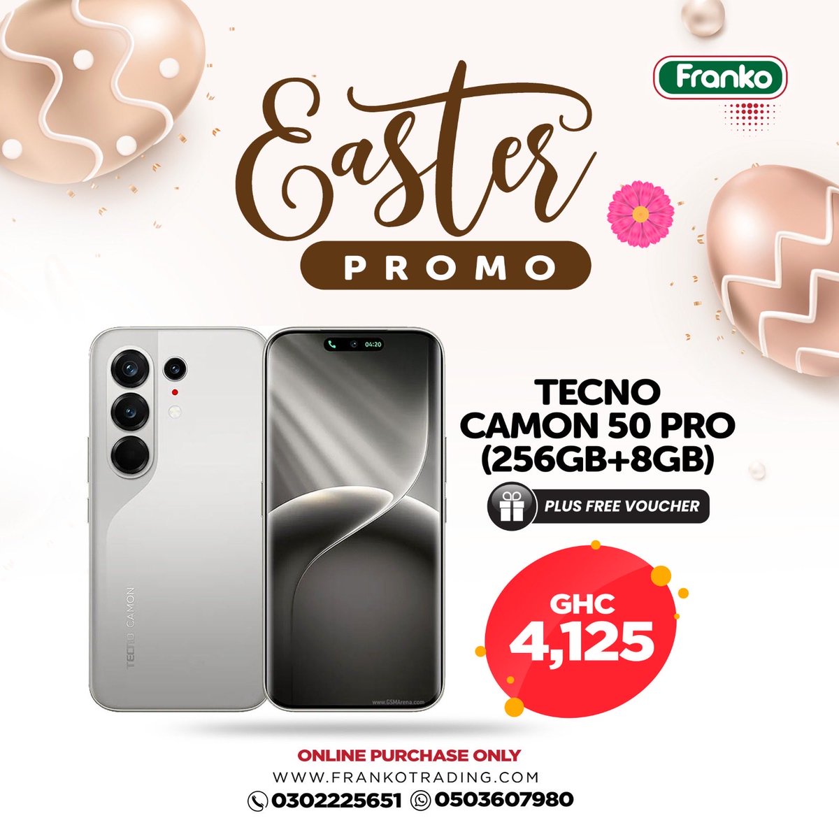 🔥 Easter Deals Still Hot! 🌸
Upgrade your phone without overspending.
Big performance. Clean display. Sweet Easter prices.

Don’t wait for “out of stock” - secure yours TODAY!👇

📞 030 222 5651 / 024 642 2338
📲 WhatsApp: ￼050 360 7980

#TECNOMobile #EasterPromo #easter