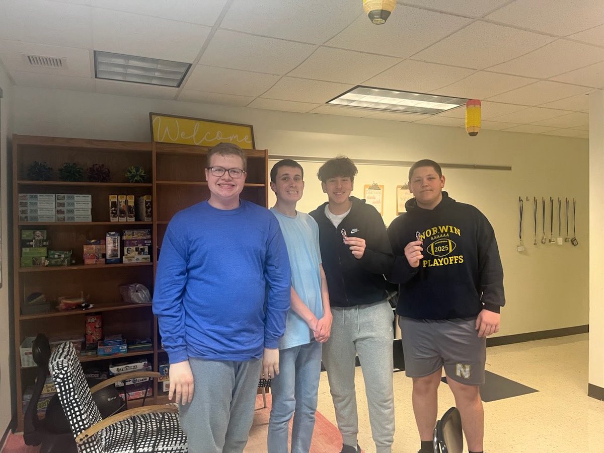 NorwinFB's tweet photo. Today we had the honor to receive ribbons from classmates in support of World Autism Awareness Day ‼️ 

Tough. Discipline. FAMILY ⚔️ https://t.co/sTLknrbUYi