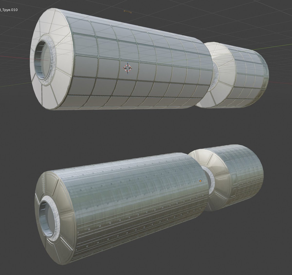 wenchance's tweet image. Hail Mary update:
I’ve gotten somewhat good at making space cans

Continuing detailed work on the hab section of the ship but it’s starting to come together nicely 

Hoping to move onto over segments of the ship in the near future 

#projecthailmary