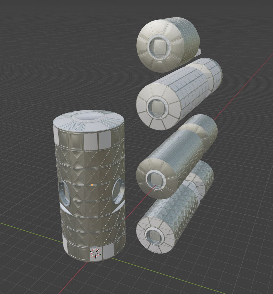 wenchance's tweet image. Hail Mary update:
I’ve gotten somewhat good at making space cans

Continuing detailed work on the hab section of the ship but it’s starting to come together nicely 

Hoping to move onto over segments of the ship in the near future 

#projecthailmary