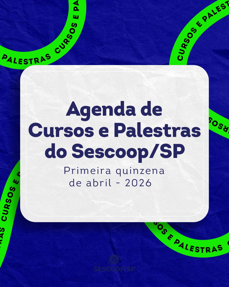 Fique de olho na primeira quinzena de abril. Nossa agenda de cursos e palestras oferece conteúdos que acompanham as transformações atuais e apoiam o desenvolvimento profissional.

Para mais informações e inscrições, acesse: sistemaocesp.coop.br/?a=treinamento…