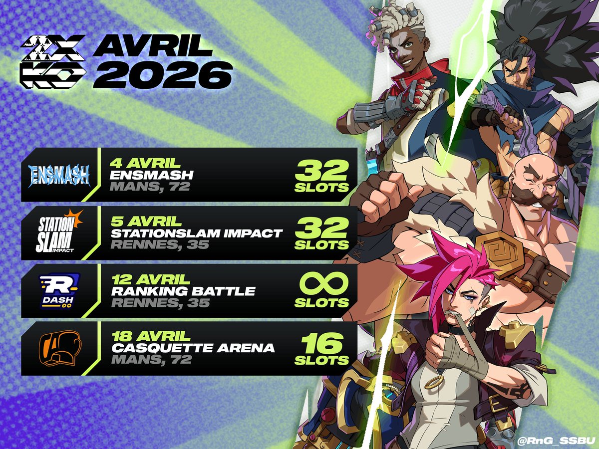 2XKBREIZH's tweet photo. Les hostilités commencent dès ce weekend pour 2XKO dans l'Ouest ! 4 tournois pour ce mois-ci dont une étape des EU Community Series 👀 https://t.co/Egfp88vFMT