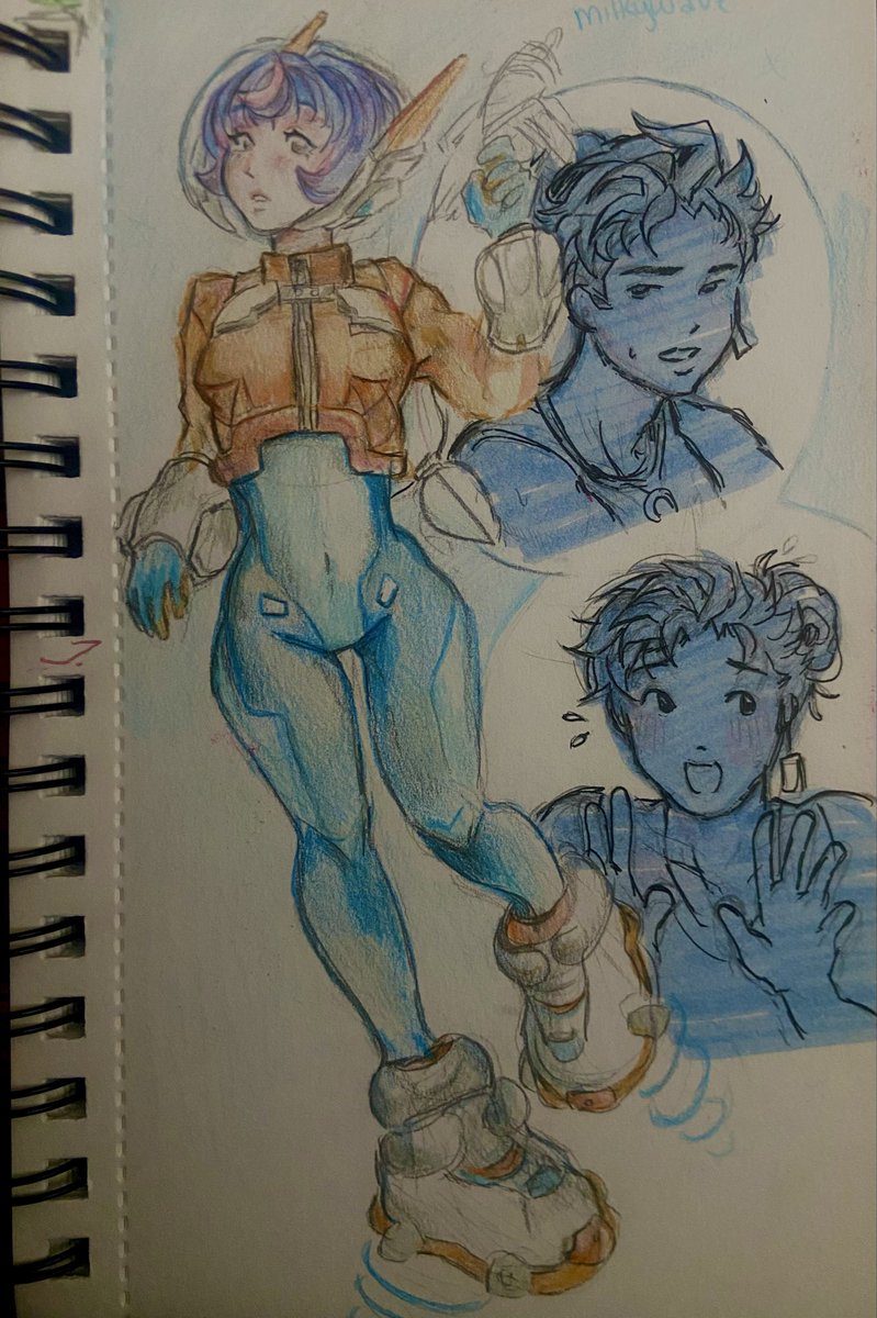 LaughinqStock's tweet image. Juno x Wuyang sketches 😛 #overwatch #juno #wuyang #milkywave