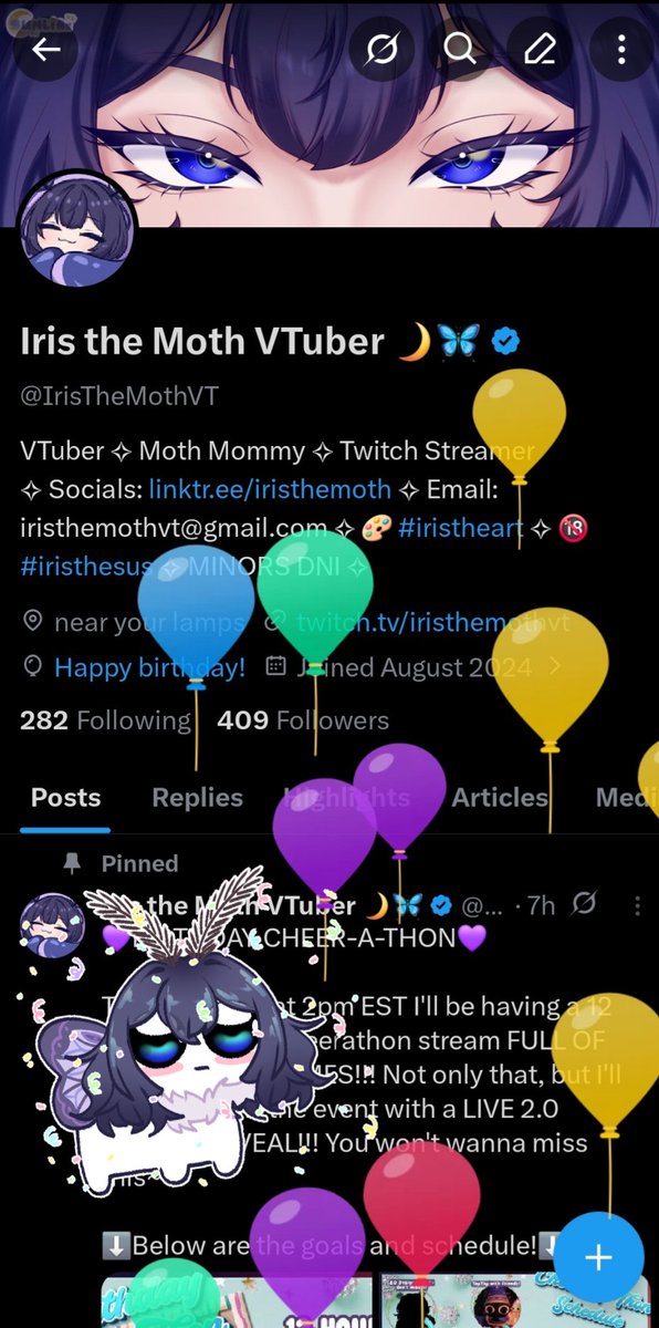 Iris the Moth VTuber 🌙🦋 tweet media