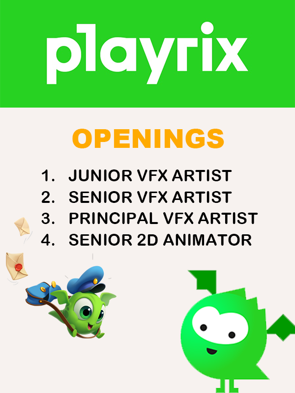 rokincyber's tweet photo. 🚨 #Playrix Hiring – Multiple Roles (2026)
• Junior VFX Artist
• Senior VFX Artist
• Principal VFX Artist
• Senior 2D Animator
🎮 Work on global flagship game projects.
Urgent Hiring - https://t.co/tpQeOAIyod
#GameJobs #VFXArtist #2DAnimator #Playrix https://t.co/IlFxqHnhru