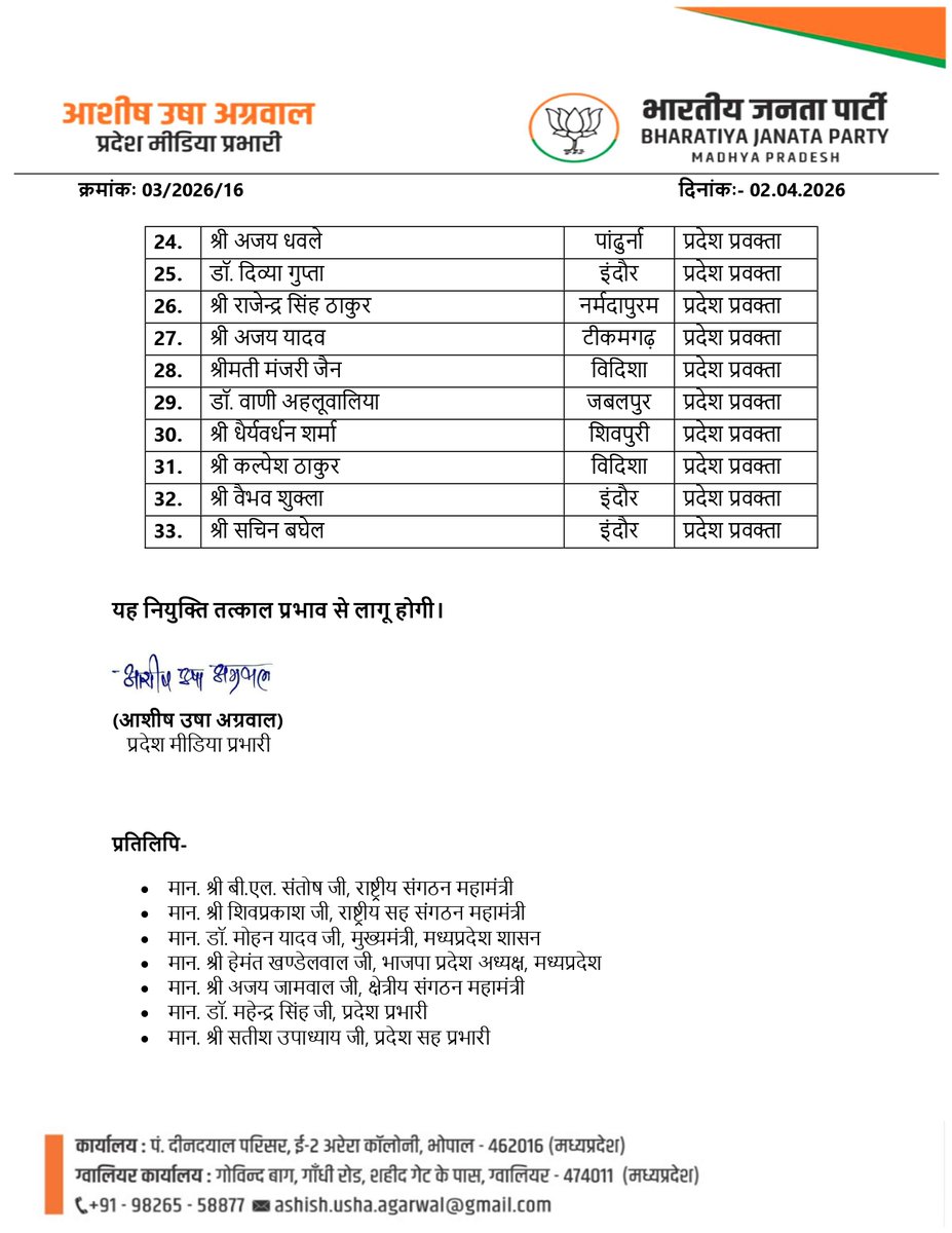 BJP Madhya Pradesh tweet media