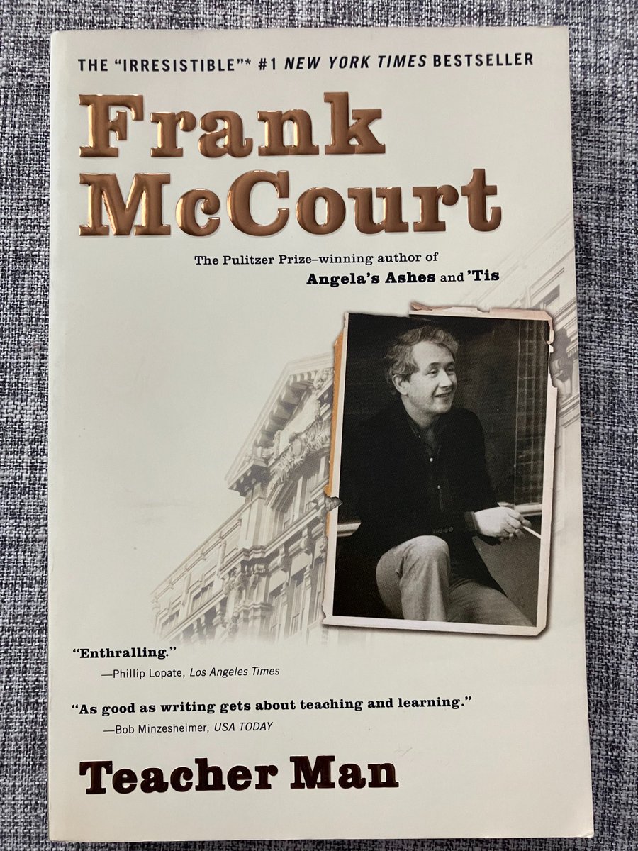 johnbiersmith's tweet photo. Up next…”Teacher Man” by Frank McCourt #upnext #teacherman #frankmccourt #books #read https://t.co/V1qKL4icCC
