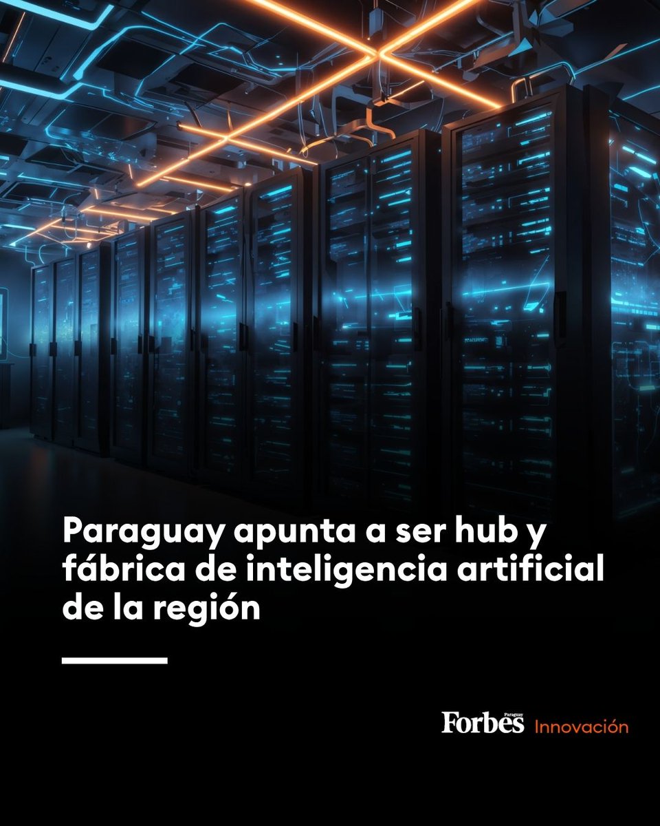 ForbesParaguay's tweet photo. #INNOVACION | Paraguay apunta a ser hub y fábrica de inteligencia artificial de la región

📌Hive Digital Technologies, la compañía internacional de centros de datos, avanza en Paraguay con proyectos de alto poder computacional, energía renovable y generación de empleo local.

Paraguay se posiciona como un actor clave en la revolución tecnológica de Sudamérica, así lo confirmó Gabriel Lamas, Country President de Hive Digital Technologies en el país, quien lidera la expansión de la empresa en el país, con la operación de centros de datos de alto rendimiento que buscan exportar inteligencia al mundo.

📸: Archivo

Leé la nota en ⬇️: https://t.co/WWQX9riH6R