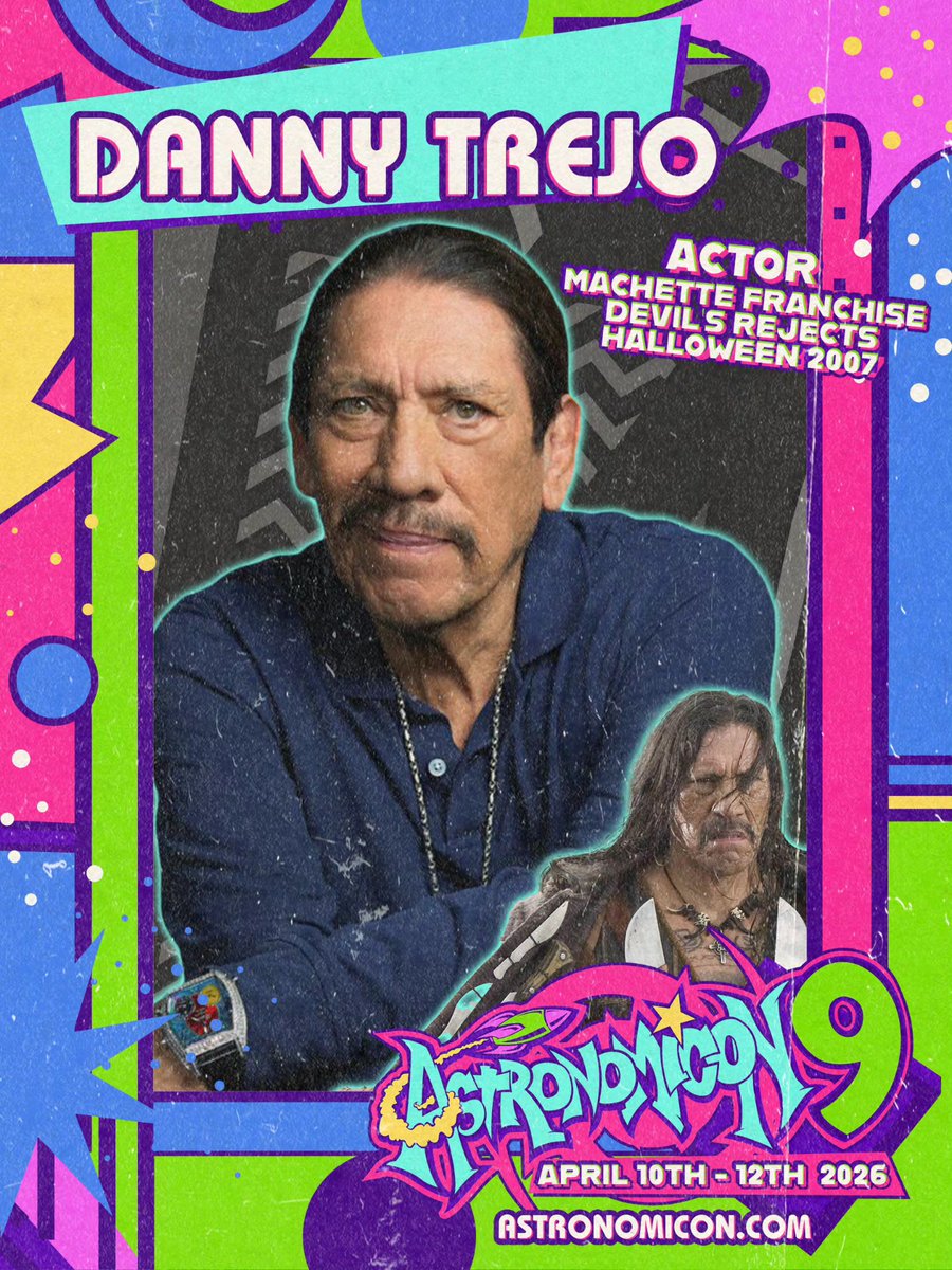 officialDannyT's tweet image. Hey Michigan, come meet your Uncle Machete at @AstronomiconMI April 10-12! Can't wait to see you all there ⚔️ 

#Astronomicon #DannyTrejo #Machete