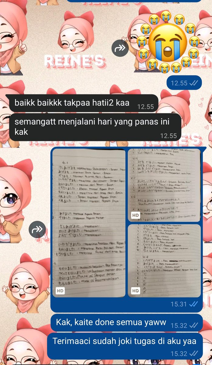 Reine's Journal | joki tugas bahasa jepang, dll tweet media