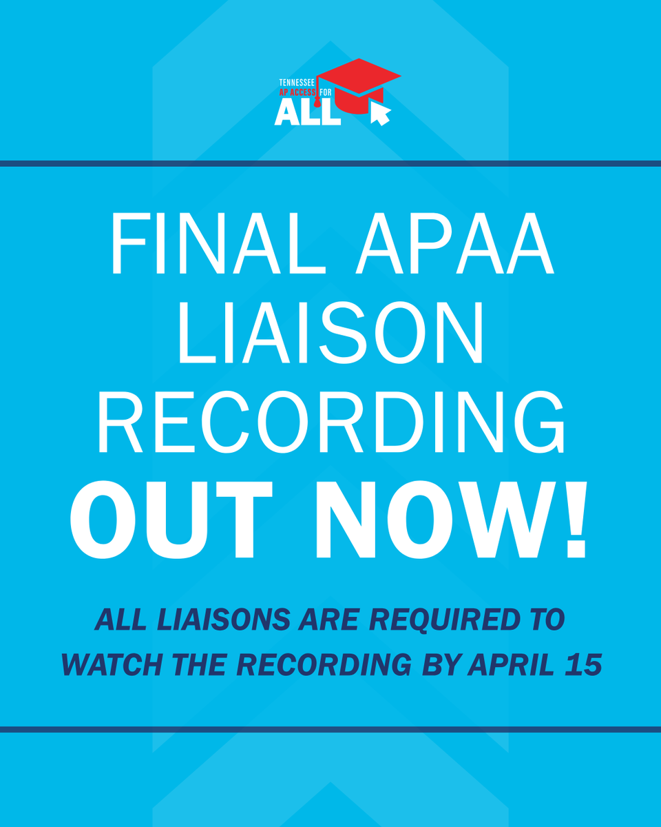 apaccessforall's tweet photo. Final APAA Liaison recording is OUT NOW!
APAA Liaisons: watch by April 15 to stay informed with the latest updates and resources. https://t.co/SDcXuiAg2Z