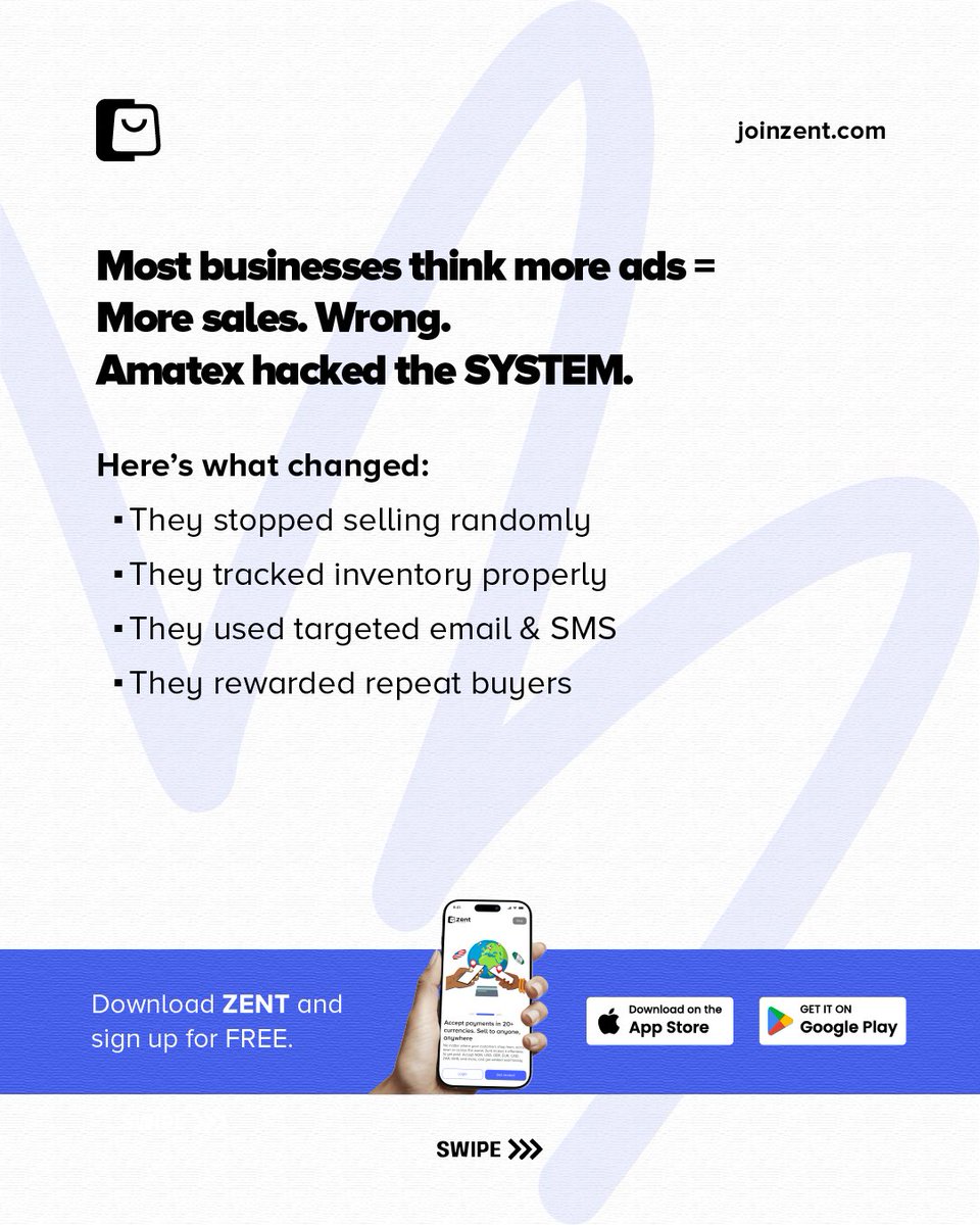 myzentapp's tweet photo. Most business owners don’t have a traffic problem, they have a sales system problem.

If your sales are inconsistent, focus on:
✔ Inventory tracking
✔ SMS &amp; email marketing
✔ Customer retention
✔ Seamless order &amp; payment systems
Do all of this and many more with ZENT. https://t.co/VSVEqVREpu