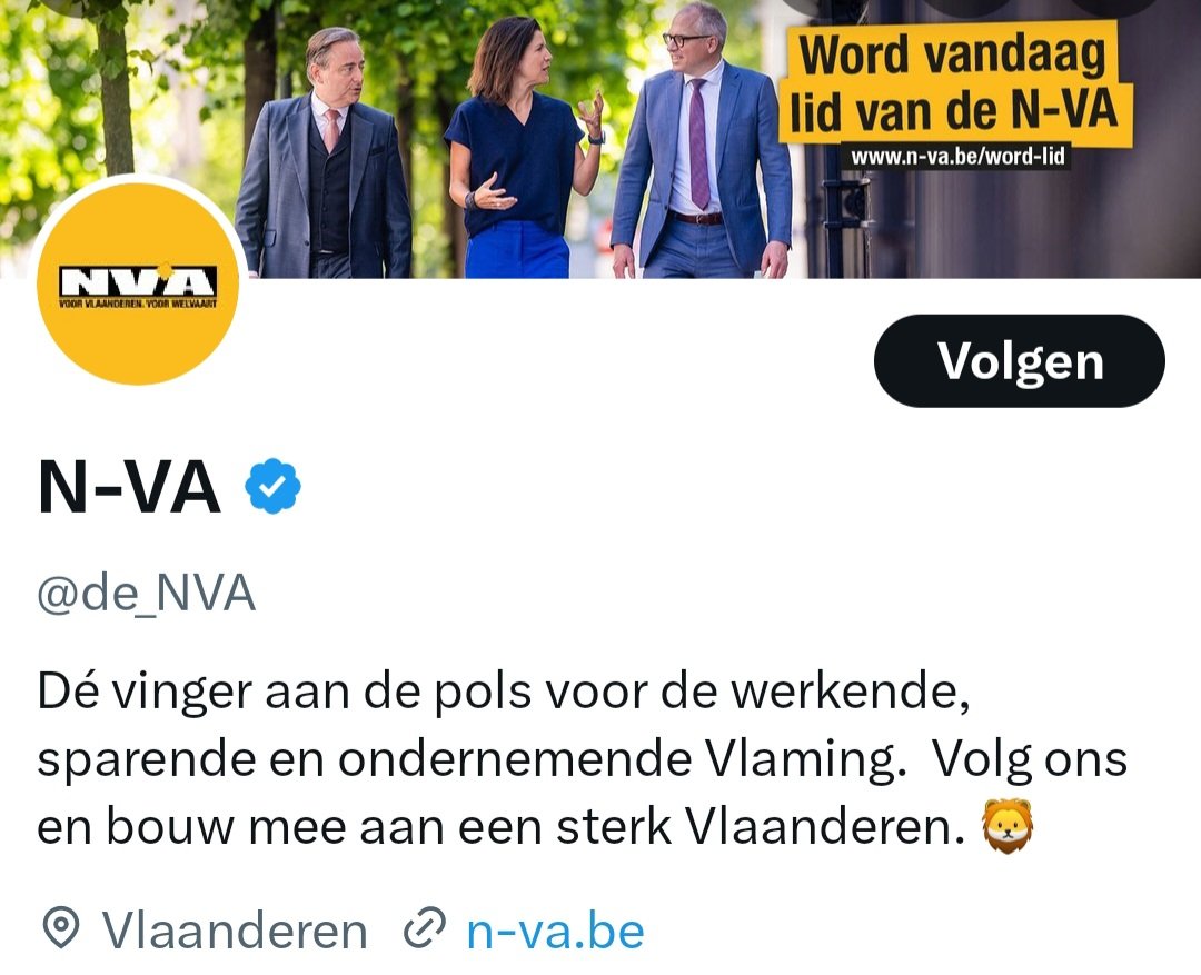 Het staat er echt hé !!!!!
N-VA : de vinger aan de pols ..... BULLSHIT ! Een nest bedriegers en graaiers, ja ! #ETS2