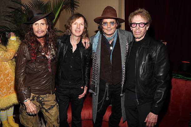 Steven Tyler, Beck, Johnny Depp and Jerry Bruckheimer attend The Gathering of Three Hearts at The Ebell of Los Angeles in Los Angeles, California on March 31, 2026 (📸Jerritt Clark).
#threeheartsrum