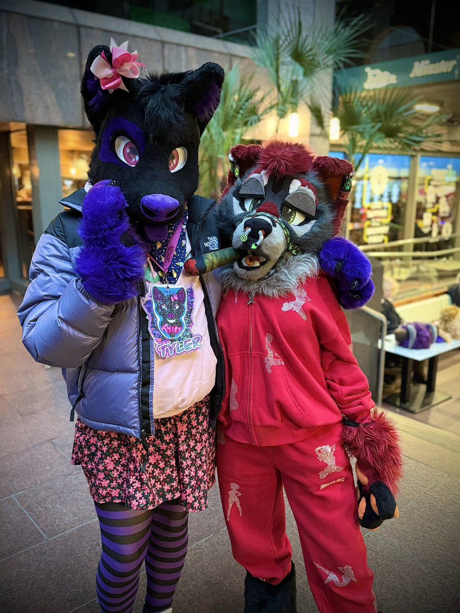 Cute we are <a href="/TylerWusky/">Tyler Wusky</a> 

#furry #fursuit