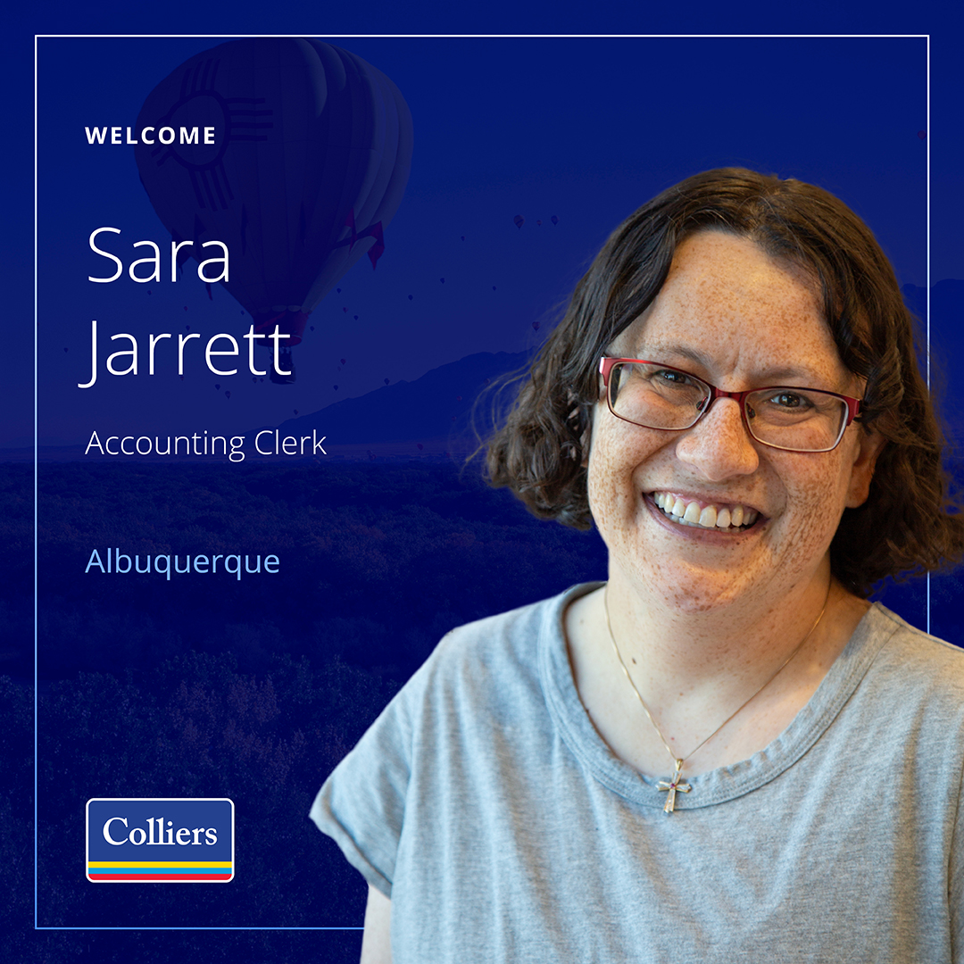 We’re pleased to welcome Sara Jarrett to our Property Management Accounting team. Her experience will be a valuable addition to our organization—welcome aboard, Sara!

#AcceratingSuccess @‌Colliers_NM