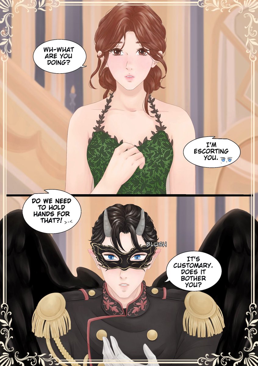 Live long and happily my OTP 🥹❤️❤️ I really wanted to draw my first favourite scene of them. 🥰 I just always loved hoe Lucious stayed calm but his ears told otherwise.🫢🥰 I'm going to miss them.🥹❤️
Ocs and story: <a href="/JeejeeCheeks/">JeejeeCheeks</a> 
#illustration #fanart #comicpanel #comicartist