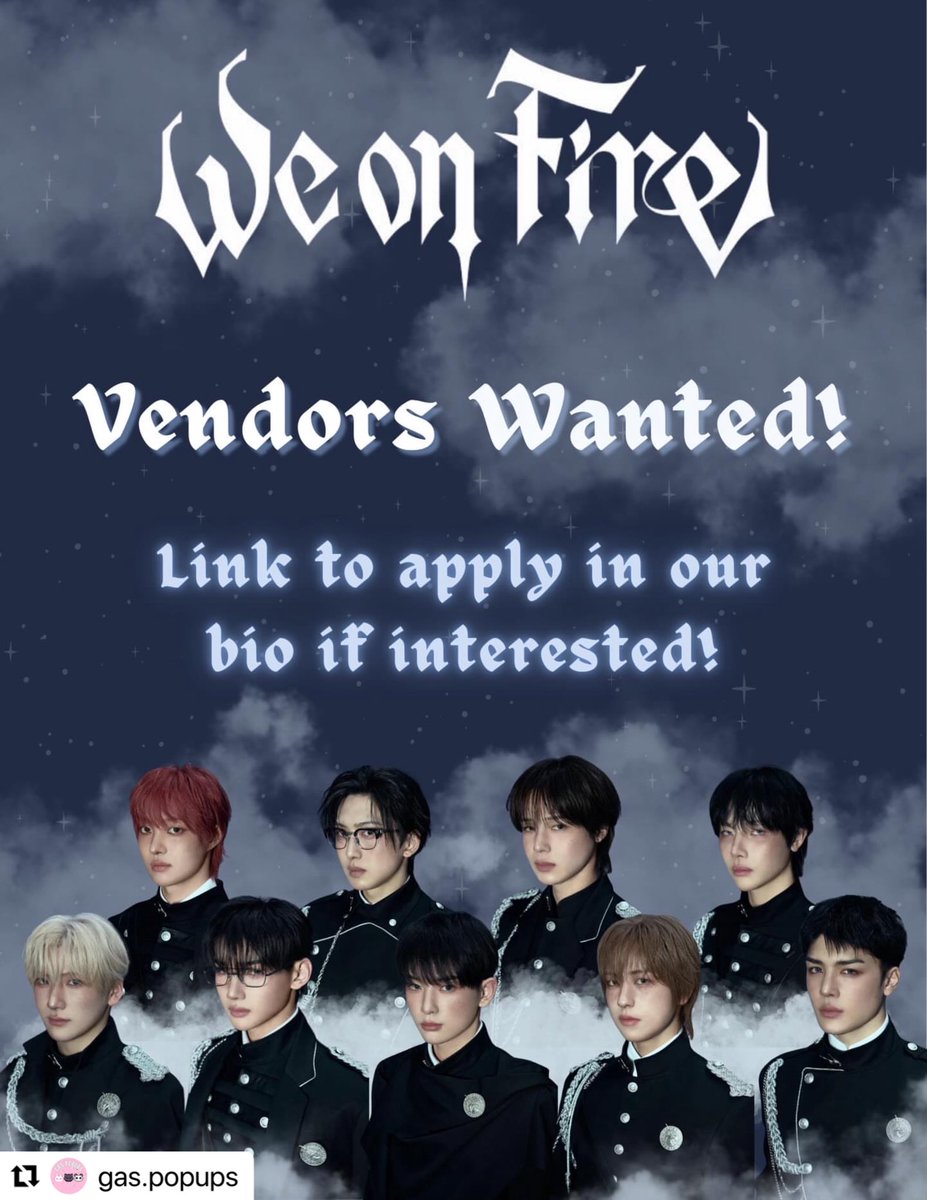 Repost @gas.popups 
・・・
🐺🔥We on Fire🔥🐺

Luné! Let’s celebrate &amp;Teams newest comeback together!🔥

Join us for an afternoon of vendors, raffles, toploader deco, photocard trading and more!🔥

Vendors are wanted! Please apply through the link in our bio!🔥
